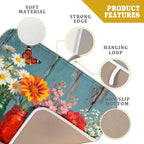 Small Dish Drying Mat for Kitchen Counter 16x18, Spring Summer Floral - Image 4