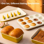 CAROTE 6-Piece Ceramic Baking Pans Set, Aluminized Steel Bakeware Sets - Image 9