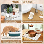 Small Stone Dish Drying Mat for Kitchen Counter, 15.7"×12" & 8"x4" Quick Dry - Image 6