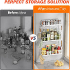 Bunoxea Spice Rack Wall Mounted 3 Pack, Space-Saving Spice Organizer - Image 6