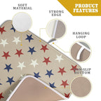 Patriotic July of 4th Blue Red White Star Dish Drying Mat - Image 4