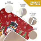 Winter Snowman Dish Drying Mat Red Bird Microfiber Dish Pad 16x18 Inch - Image 4