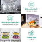 AMALEKO 34pc Glass Food Storage Containers - Image 4