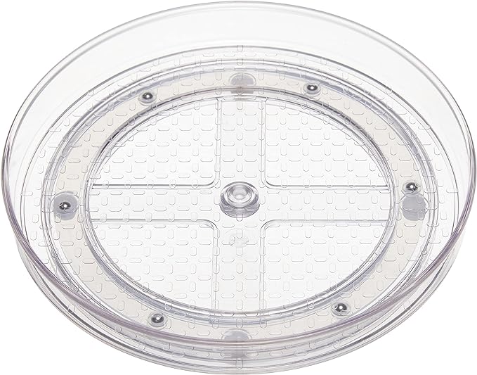 Amazon Basics Clear Rotating Lazy Susan Turntable Organizer by AmazonBasics