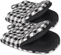 Short Oven Mitts, Heat Resistant 500°F, Silicone Grip Kitchen Gloves, Non-Slip by GOLDMEET