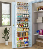 Mefirt White 10-Tier Over The Door Pantry Organizer, Pantry Organization and by Mefirt