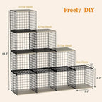4-Tier Stackable Closet Organizers and Storage Basket, Shelves - Image 3