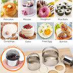 Stainless Steel Biscuit Cutter Set, Pastry Scraper and Dough Blender, Sturdy & - Image 5