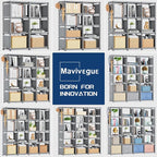 Mavivegue Book Shelf, 20 Cube Storage Organizer, DIY Bookcase, Metal Cube - Image 6