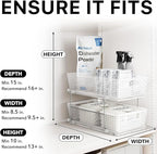 Simple Houseware 2 Tier Bathroom Organizer Tray Pull-Out Sliding - Image 6