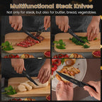Amorston Steak Knives, Steak Knives Set of 8, Stainless Steel Steak Knife Set - Image 5