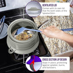 L.I.Q Silicone Splatter Guard – Fits 8 and 10 Inch Pots – Microwave Safe and - Image 5