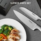 FIKSHOT Kitchen Knife Set, German Stainless Steel kitchen knives – Includes - Image 9