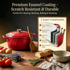 QuliMetal Enameled Cast Iron Cookware Set, 4-Piece Pots and Pans Set - Image 6