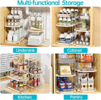 Delamu 2 Pack 3-Tier Bathroom Under Sink Organizers and Storage, Pull Out Clear - Image 6