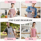 2Pack Adjustable Kitchen Apron for Women Men - Image 7