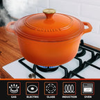 MUELLER HOME 6 Quart Enameled Cast Iron Dutch Oven - Image 5