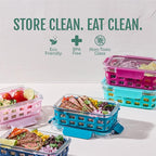 Ello Duraglass 3.4 Cup Meal Prep Sets 10Pc, 5 Pack Set- Glass Food Storage - Image 2