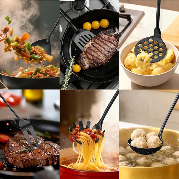 Izurok18/10 Stainless Steel Kitchen Utensils Set, 10 Piece Cooking Utensils - Image 7
