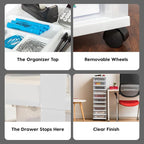 IRIS USA Plastic Drawer Storage Organizer Rolling Cart, - Image 8