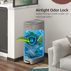 8 gallon/30L Slim Stainless Steel Garbage Can - Image 3
