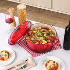 P&P CHEF 6QT Enameled Dutch Oven, Cast Iron Dutch Oven Pot - Image 6