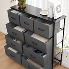 Sweetcrispy 9 Drawer Fabric Dresser Tall Chest Storage Organizer Tower - Image 5