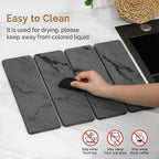 Small Stone Dish Drying Mat for Kitchen Counter, Foldable Water Absorbing - Image 5