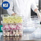 CURTA 6-Pack 1/3 Size 4" Deep NSF Polycarbonate Food Pans - Image 4