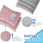 6pcs Stainless Steel Scrubber 2pcs Heavy Duty Scrub Sponges 1pcs Dish Clean - Image 3