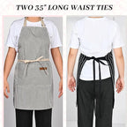 2Pack Adjustable Kitchen Apron for Women Men - Image 6