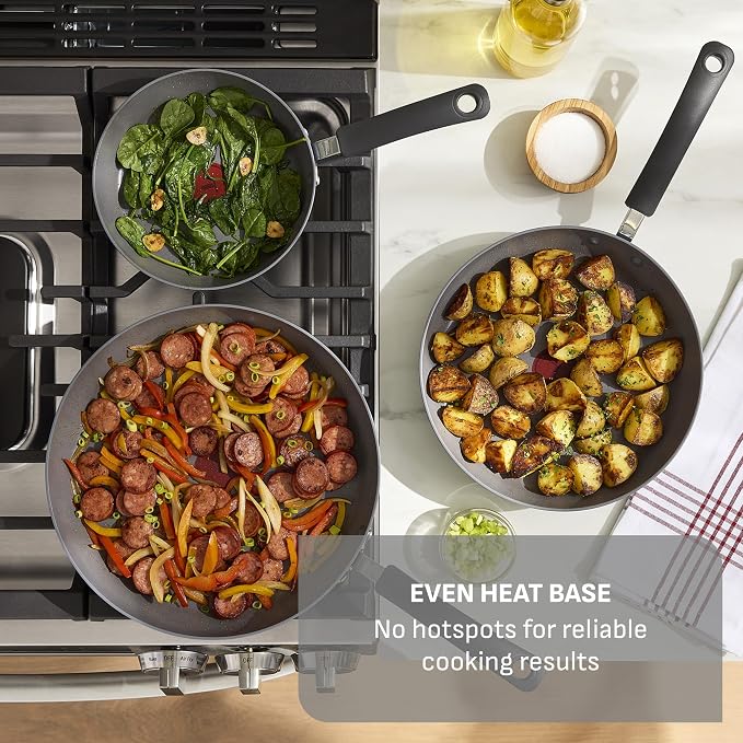 T-Fal Ultimate Hard Anodized Nonstick 13 Piece Cookware Set, Oven Safe Up to - Image 7
