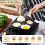 MyLifeUNIT Egg Frying Pan, 4-Cup Egg Pan Nonstick, Fried Egg Pan Skillet - Image 3