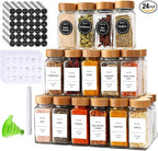 DIMBRAH Spice Jars with Label 24Pcs, Seasoning Containers, Glass Spice Jars by DIMBRAH%EF%BC%8CKitchenDining