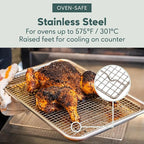 Ultra Cuisine Oven-Safe, Dishwasher-Safe 100% Stainless Steel Cooling & Baking - Image 6