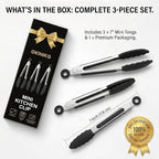 Mini Tongs with Silicone Tips, 7-Inch Small Serving Tongs - Image 7