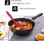 HOTEC Heat Resistant 600℉ BPA-Free Silicone Rubber Spatula Set, Kithchen - Image 4