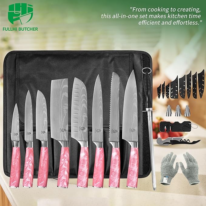 FULLHI 15pcs Japanese Knife Set - Image 7