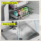2PCS Glass Cutting Board with Silicone Grip, 80% Stronger Shatter Resistance - Image 9