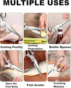 Kitchen Scissors, All Purpose，Ultra Sharp Meat Scissors，Heavy Duty Cooking - Image 4