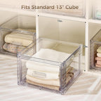 Vtopmart 9 Pack 18QT Clear Stackable Storage Drawers, Easily Assemble Closet - Image 6