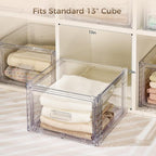 Vtopmart 2 Pack 18QT Clear Stackable Storage Drawers, Easily Assemble Closet - Image 7