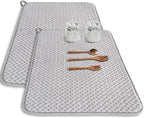 2 Pack Microfiber Dish Drying Mat, 24*17 inch Absorbent Dish Drainer Kitchen by Meirrnyyu