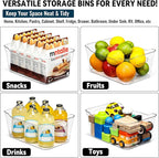 12 PACK Multiuse Clear Plastic Storage Bins - Image 6