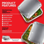 Stock Your Home 9x13 Disposable Baking Pan Covers Heavy-Duty Aluminum Cake Pans - Image 3