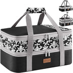 Lifewit Insulated Double Decker Casserole Carrier, Expandable Lasagna Lugger by Lifewit