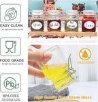 Small Glass Jars with Lids, 4 oz Spice Jars with Labels, 15 Pack Small Glass - Image 4