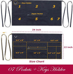 7 Pockets Server Aprons with Zipper Pocket - Image 2