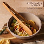 CAROTE Wooden Kitchen Utensils Set, Acacia Wood 8pcs Cooking Utensil Set - Image 3