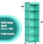 Simple Houseware 5 Shelf Hanging Closet Organizer - Image 3